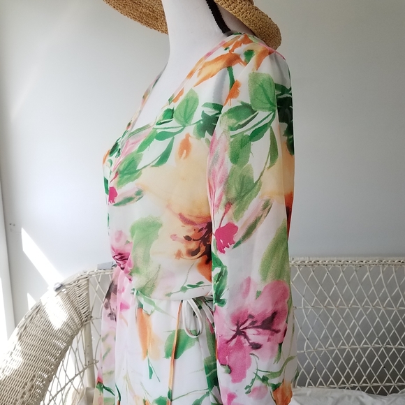 Ultra Beach Flowered Sheer Top, NWT, Sm. - Picture 6 of 7